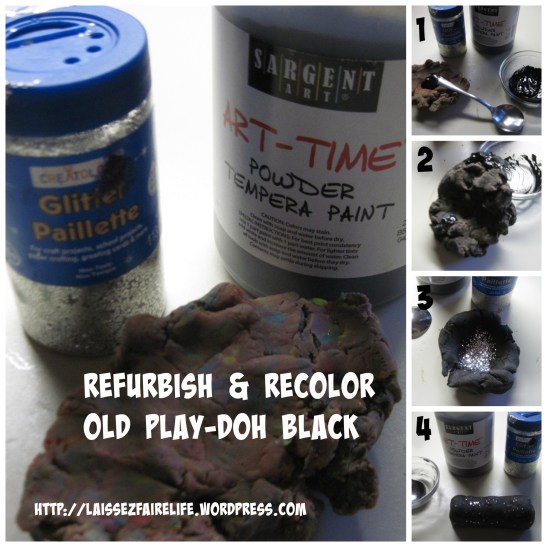Refurbish and Recolor Play-Doh Black