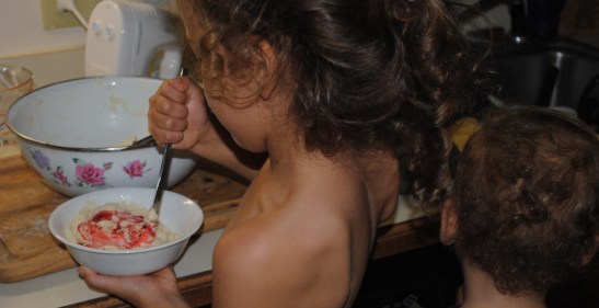 Let the little ones mix the colors. Yes, they still fought over who could mix what color. You can't win; don't try.