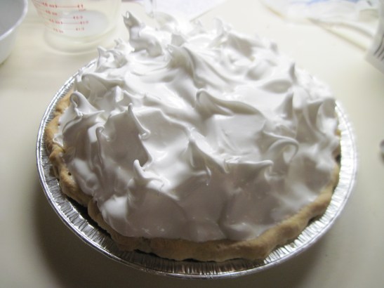 Pre baking.  Perfect!