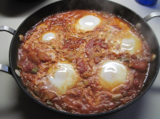 Cook until it is how you like your eggs.   I like mine with a soft yolk but firm white.