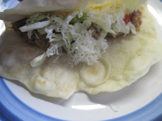 We had Steamed Tuna Tacos!